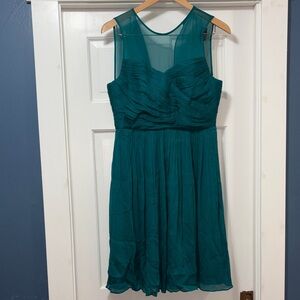 J. Crew Teal Silk Midi Dress